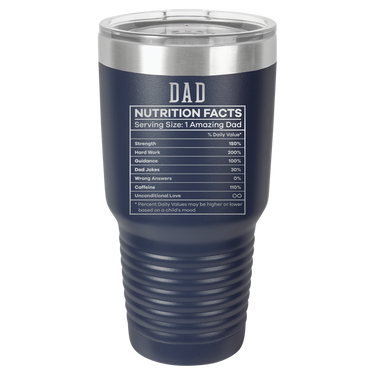 Dad Nutrition Facts 30oz Ringneck Tumbler
